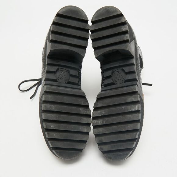 Louis Vuitton Black Suede And Monogram Canvas Laureate Desert Boots Size 39 - Picture 6 of 7